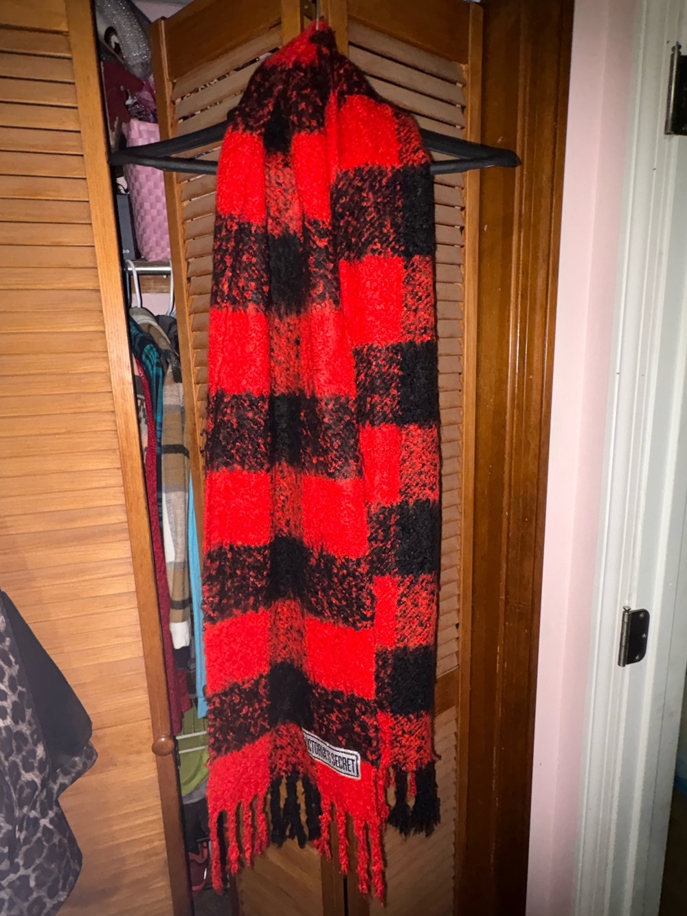 Victoria’s Secret thick plaid scarf.